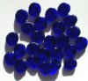 25 12mm Cobalt Twisted Disk Beads